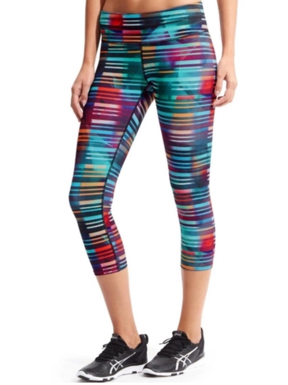 Athleta Laser Beam Sonar Capri Leggings